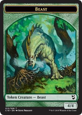 Cat Warrior // Beast (013) Double-Sided Token (Back)