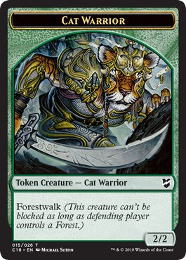 Cat Warrior // Beast (013) Double-Sided Token
