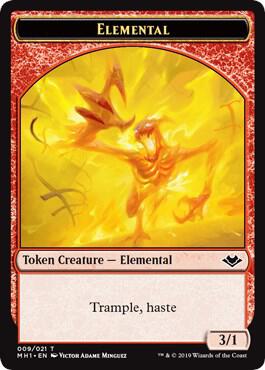 Soldier // Elemental (009) Double-Sided Token (Back)
