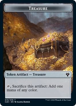 Saproling // Treasure Double-Sided Token (Back)