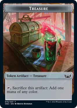 Ooze (026) // Treasure (015) Double-Sided Token (Back)