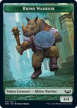 Treasure (016) // Rhino Warrior Double-Sided Token (Back)