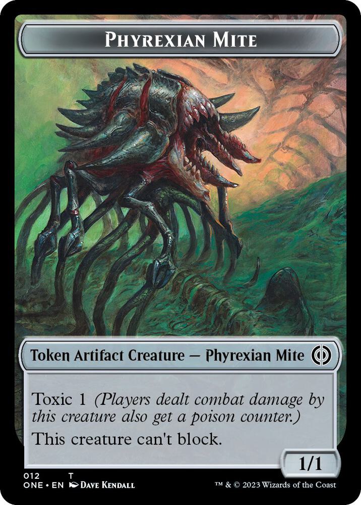 Rebel // Phyrexian Mite (012) Double-Sided Token (Back)
