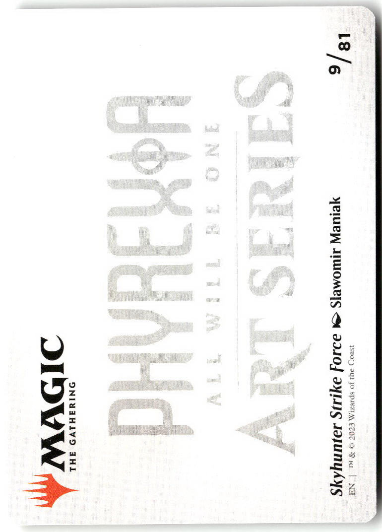 Skyhunter Strike Force Art Card (Back)