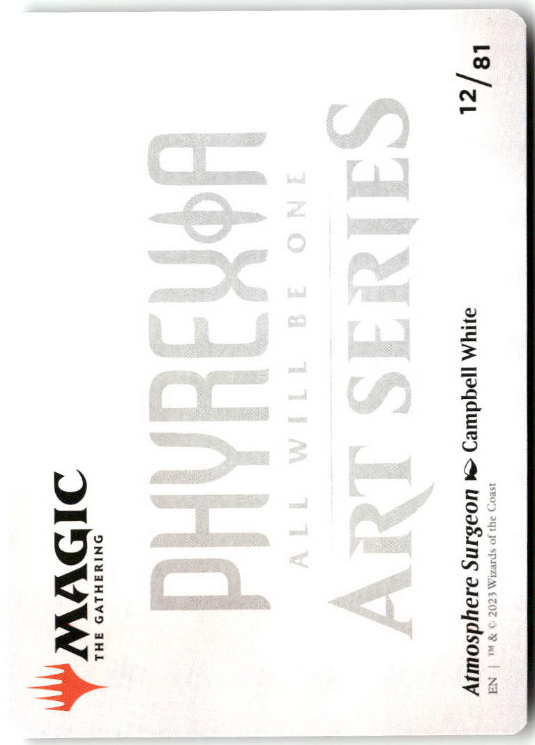 Atmosphere Surgeon Art Card (Back)