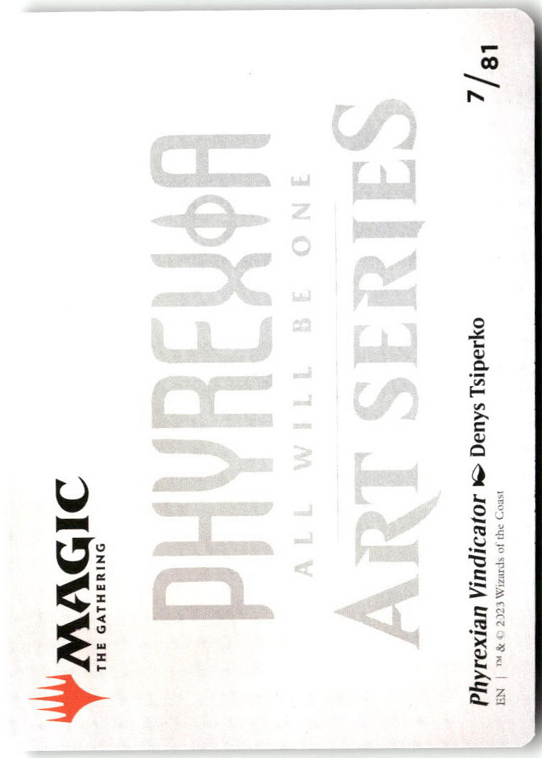 Phyrexian Vindicator Art Card (7/81) (Back)